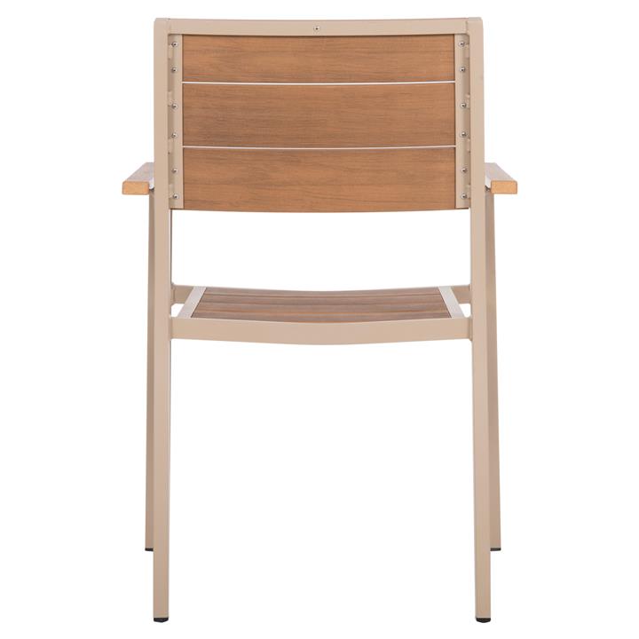 ARMCHAIR ALUMINUM SAGA HM5127.04 CHAMPAGNE-COLORED WITH POLYWOOD SEAT AND BACKREST 55x52x86Hcm.