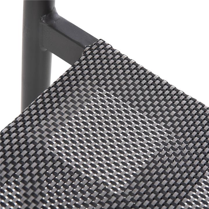 ALUMINUM ARMCHAIR RONNY HM5998.01 GREY FRAME & GREY TEXTILENE 53x51x80Hcm.