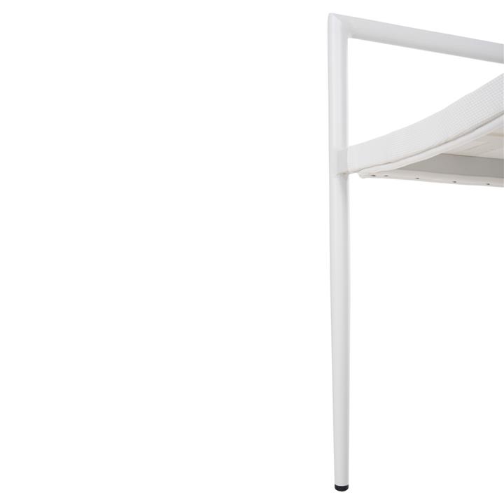 ALUMINUM ARMCHAIR RONNY HM5998.02 WHITE FRAME & WHITE TEXTILENE 53x51x80Hcm.