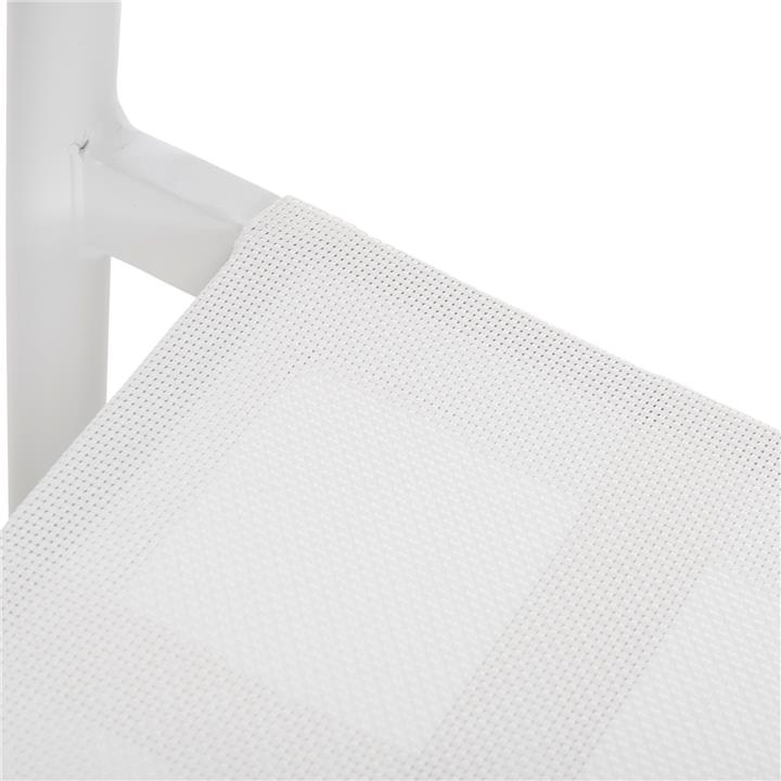 ALUMINUM ARMCHAIR RONNY HM5998.02 WHITE FRAME & WHITE TEXTILENE 53x51x80Hcm.