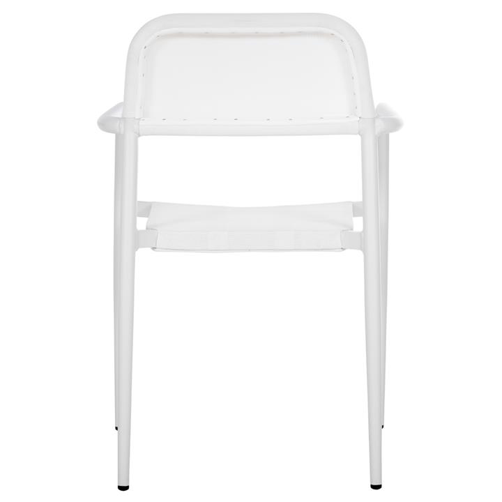 ALUMINUM ARMCHAIR RONNY HM5998.02 WHITE FRAME & WHITE TEXTILENE 53x51x80Hcm.