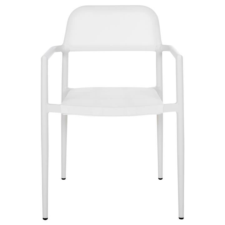 ALUMINUM ARMCHAIR RONNY HM5998.02 WHITE FRAME & WHITE TEXTILENE 53x51x80Hcm.