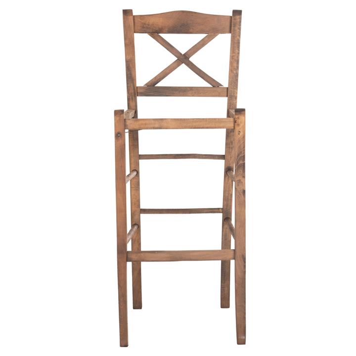 BAR STOOL LUCIUS HM5586.01 BEECH WOOD IMPREGNATED IN WALNUT COLOR 40,5x40x105Hcm.FRAME ONLY