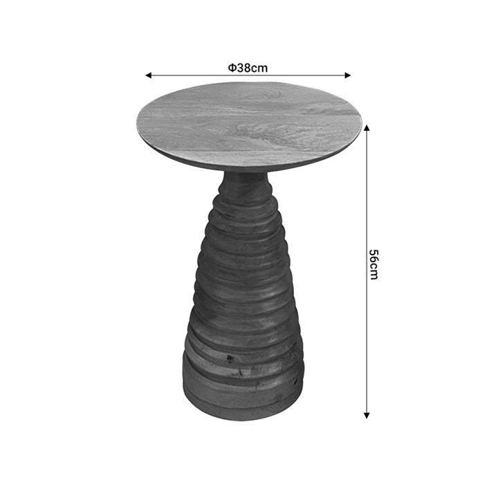 Side table Souler Inart natural solid mango wood D38x56cm