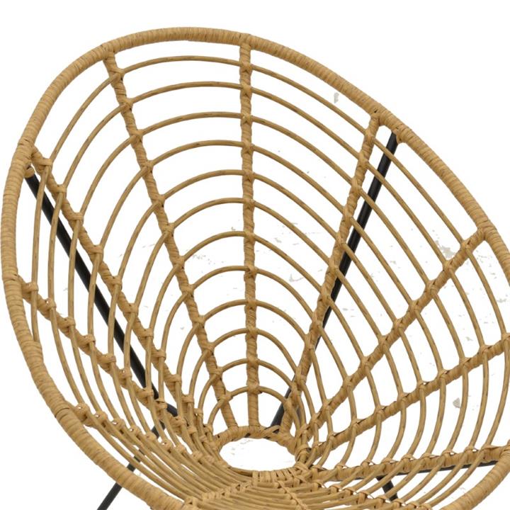 Armchair Naoki pakoworld pe natural-metal black leg 78x74x84cm