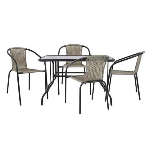 Set Dining Table 5 pieces with chairs & Table HM5189.02