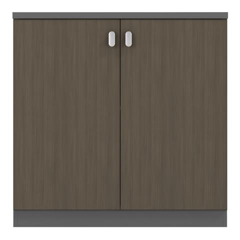 Low cabinet  professional Denith pakoworld dark grey-walnut 80x40x80cm
