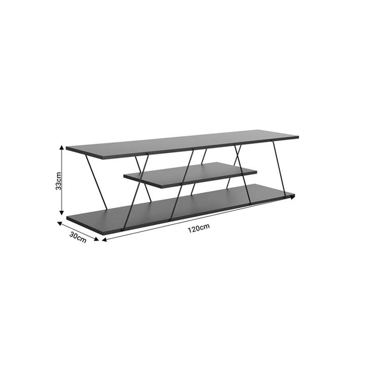 Coffee table Tars pakoworld grey-black 120z30x33cm