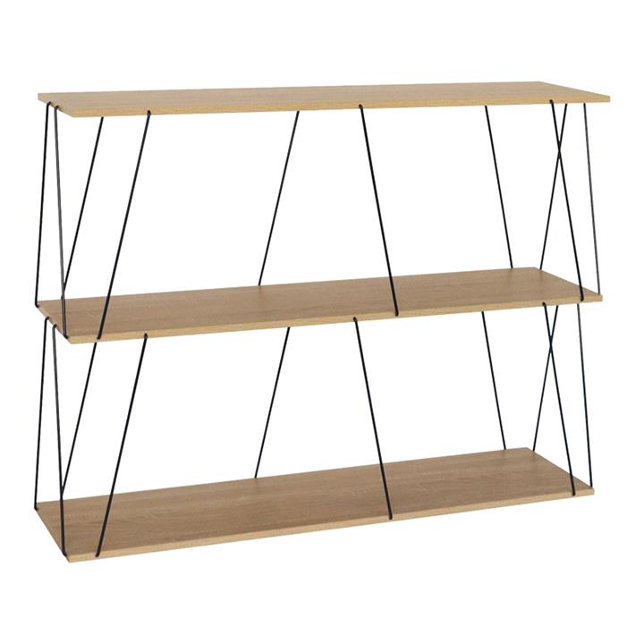 Side table-shelf Tars pakoworld oak-black 120x30x9.cm