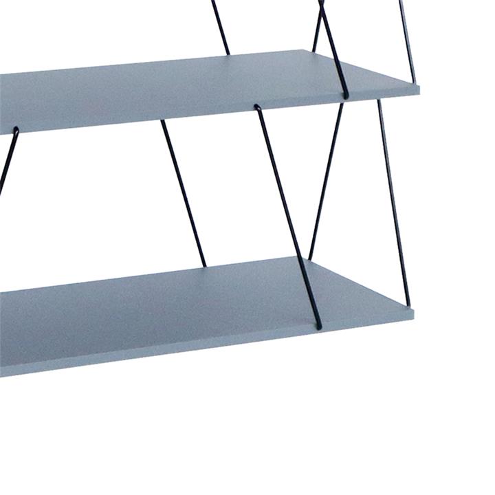 Side table-shelf Tars pakoworld grey-black 120x30x9.cm