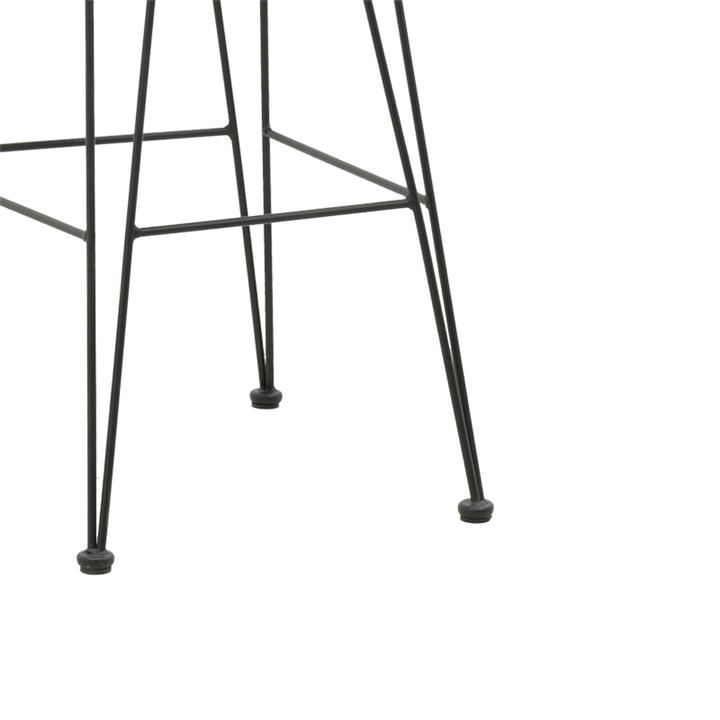 Garden bar stool Naoki pakoworld with cusion pe natural-metal black leg 45x51x107cm