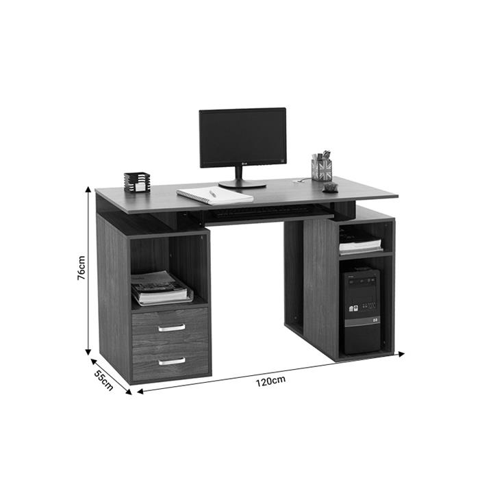 Computer desk Liberion pakoworld walnut 120x55x76cm