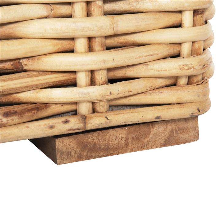 OUTDOOR LOUNGE SET 3PCS TROPEL HM11941 NATURAL RATTAN-WHITE CUSHIONS