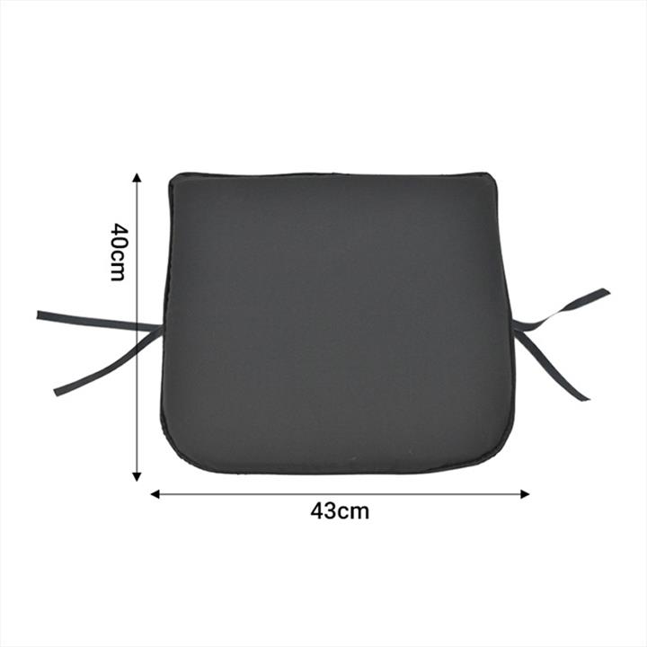 Chair cushion Pildo pakoworld black fabric 43x40x3cm