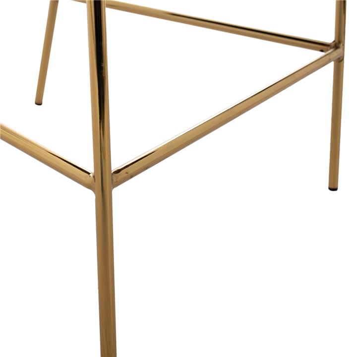 MEDIUM HEIGHT STOOL HM8735.02 VELVET DUSTY PINK GOLDEN FRAME 54x58x95Y cm.