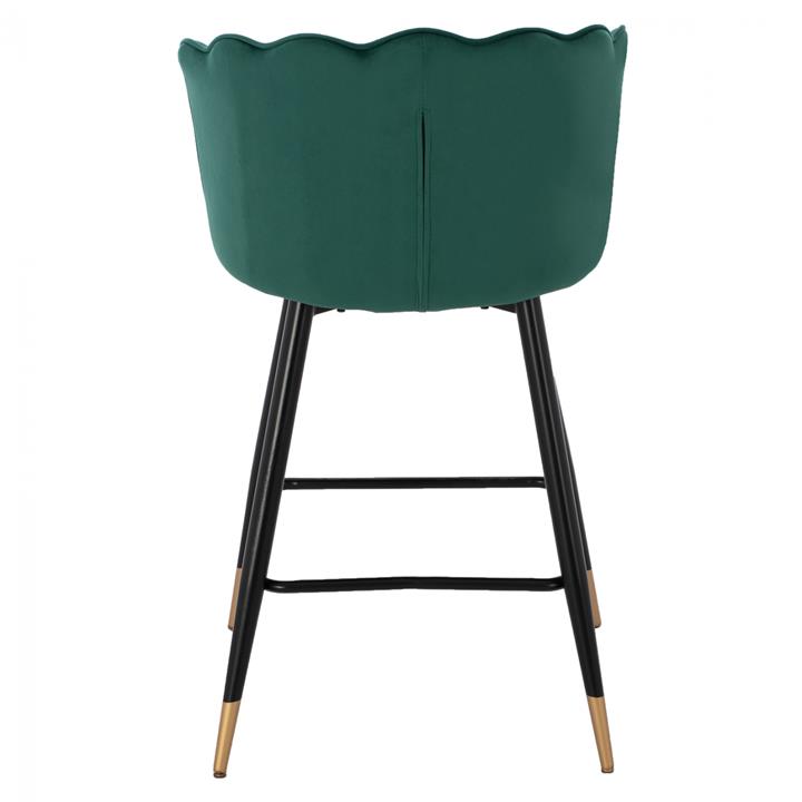 MEDIUM HEIGHT STOOL HM8736.03 VELVET GREEN METAL FRAME 50x50x90 cm.