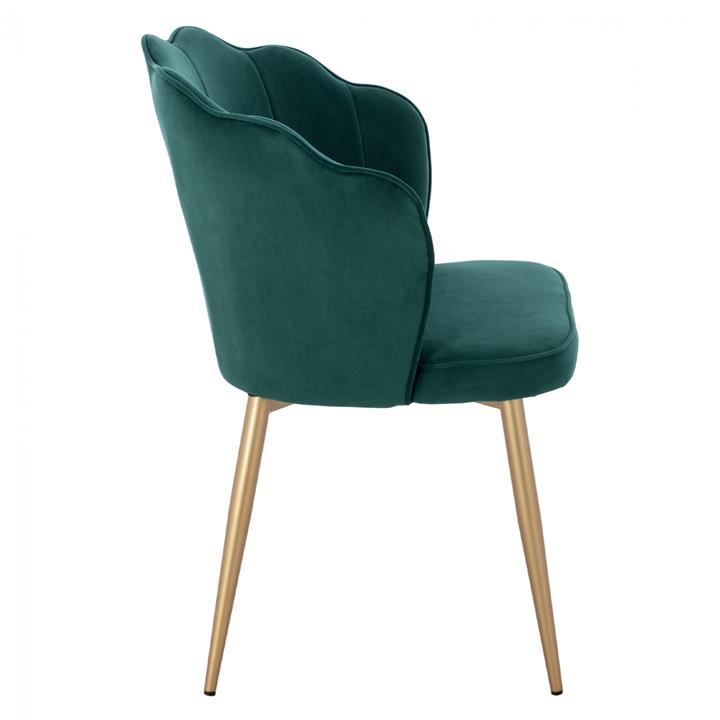 CHAIR HM8737.03 VELVET GREEN WITH METAL GOLD FRAME 48x48x85 cm.