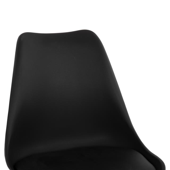 BAR STOOL VEGAS HM8000.22 MEDIUM HEIGHT BLACK POLYPROPYLENE NATURAL BEECH WOOD 47x58x103Hcm.