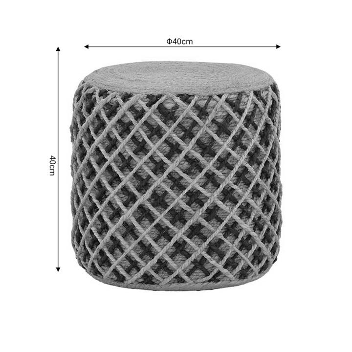 Stool Nelly Inart natural 100% jute 40x40x40cm