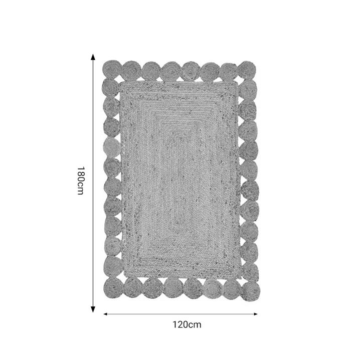 Χαλί Doze Inart μπεζ 100% γιούτα 120x180x1εκ