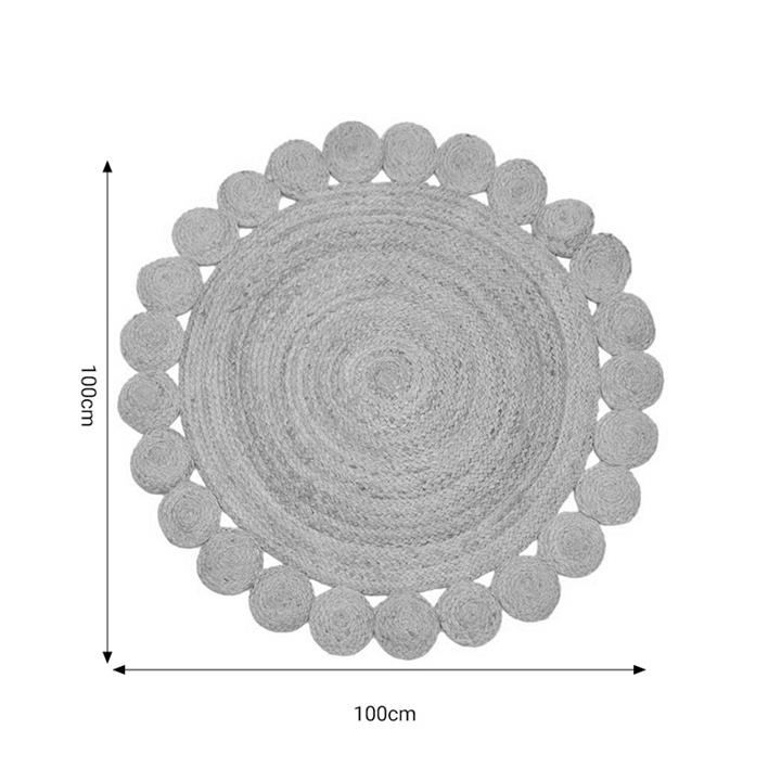 Χαλί Voni Inart φυσικό γιούτα100x100x1εκ