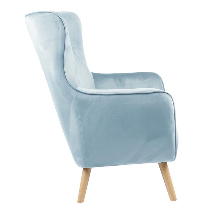 Armchair Insicive pakoworld fabric mint-natural leg 67x89x86cm