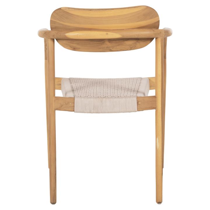 ARMCHAIR OSLO HM9636.07 TEAK WOOD IN NATURAL & BEIGE ROPE 55x54x80Hcm.