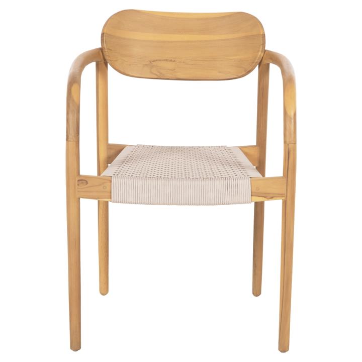 ARMCHAIR OSLO HM9636.07 TEAK WOOD IN NATURAL & BEIGE ROPE 55x54x80Hcm.
