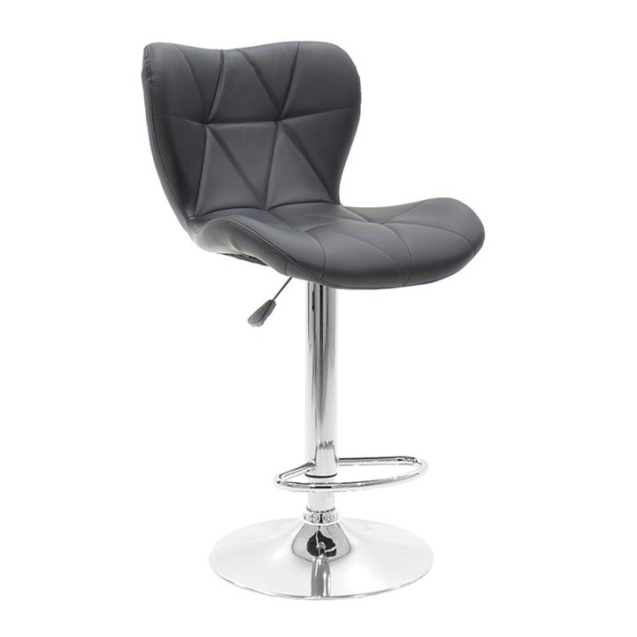 Bar stool Coozy pakoworld folding chrome metal with PVC in black