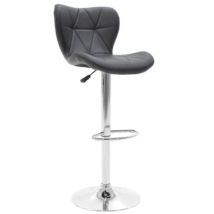 Bar stool Coozy pakoworld folding chrome metal with PVC in black