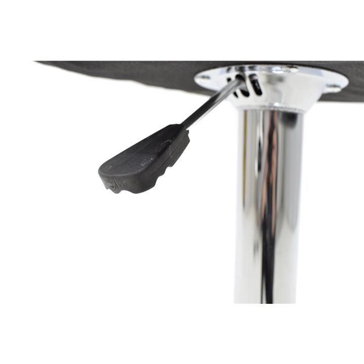 Bar stool Coozy pakoworld adjustable height chrome metal with PVC in white