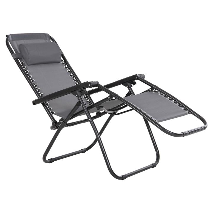 ARMCHAIR RELAX COMPANION HM5095.11 GREY TEXTILENE-BLACK METAL 67x145x110Hcm.