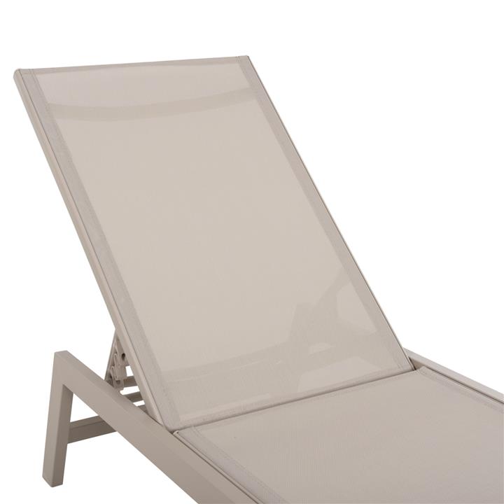 ALUMINUM SUNBED RABIA HM5982.04 CHAMPAGNE COLOR FRAME & TEXTILENE 191,5x55,5x89,5Hcm.