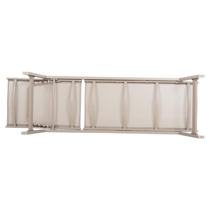 ALUMINUM SUNBED RABIA HM5982.04 CHAMPAGNE COLOR FRAME & TEXTILENE 191,5x55,5x89,5Hcm.