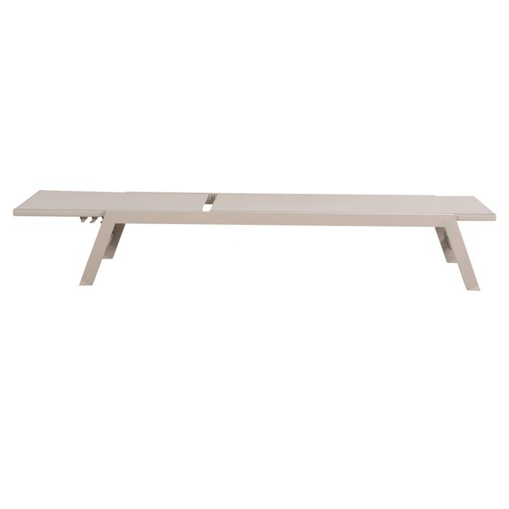 ALUMINUM SUNBED RABIA HM5982.04 CHAMPAGNE COLOR FRAME & TEXTILENE 191,5x55,5x89,5Hcm.