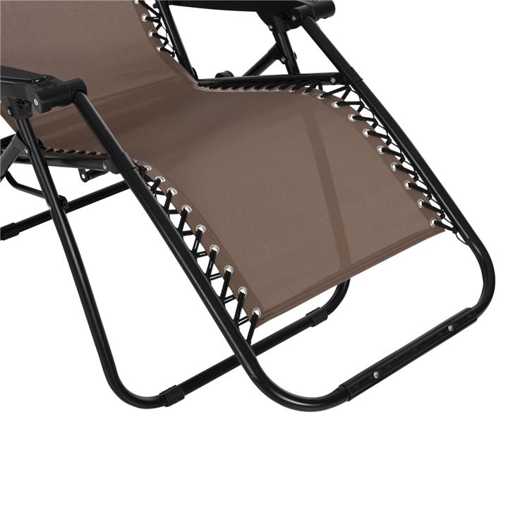 ARMCHAIR RELAX COMPANION HM5095.14 CHAMPAGNE COLORED TEXTILENE-BLACK METAL 67x145x110Hcm.