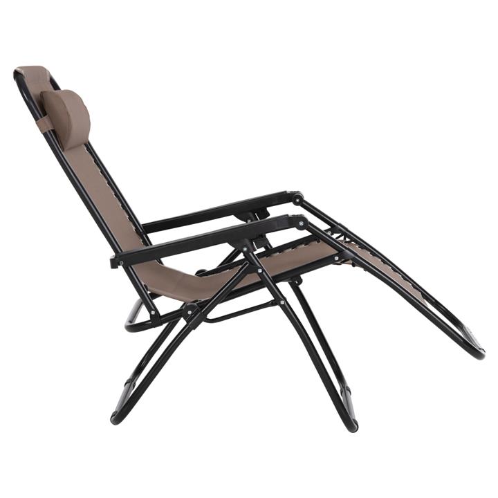 ARMCHAIR RELAX COMPANION HM5095.14 CHAMPAGNE COLORED TEXTILENE-BLACK METAL 67x145x110Hcm.