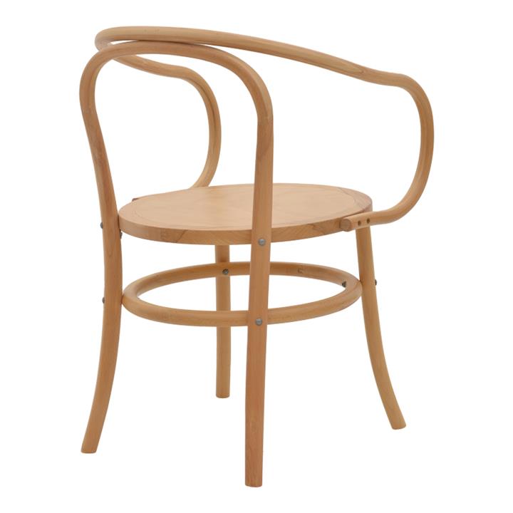 Armchair Verfie pakoworld natural color beech wood 55x50x83cm