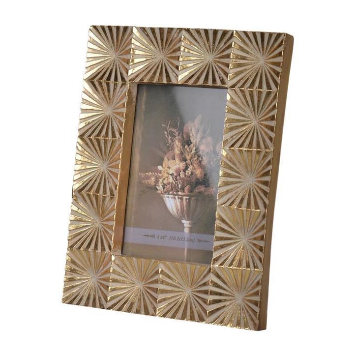 Artekko Mathis Κορνίζα Φωτογραφίας 10x15cm Ρητίνης Χρυσή (19x2.5x24)cm