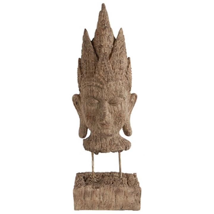 Artekko Buddha Διακοσμητικό Κεφάλι Βούδα Ρητίνης Καφέ