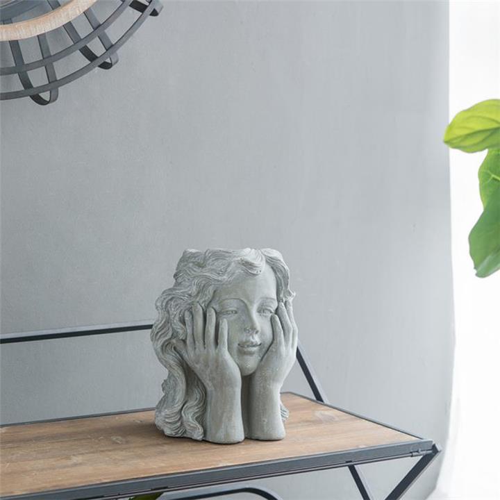 Artekko Loots Κασπώ Προτομή Κοπέλας Τσιμεντένιο Γκρι