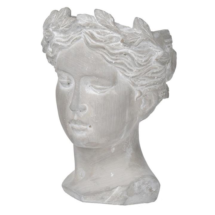 Artekko Visage Βάζο/Προτομή Τσιμεντένιο Γκρι (16x15x23)cm