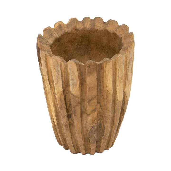 Artekko Woody Βάζο από Φυσικό Ξύλο Teak