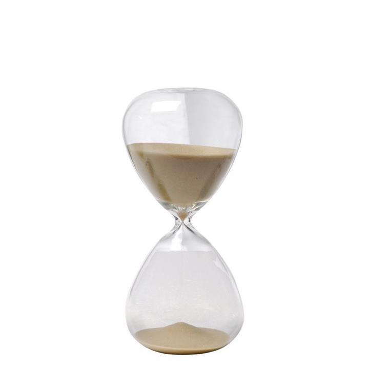 Artekko Hourglass Κλεψύδρα Γυάλινη Μπεζ (9x9x25.5)cm