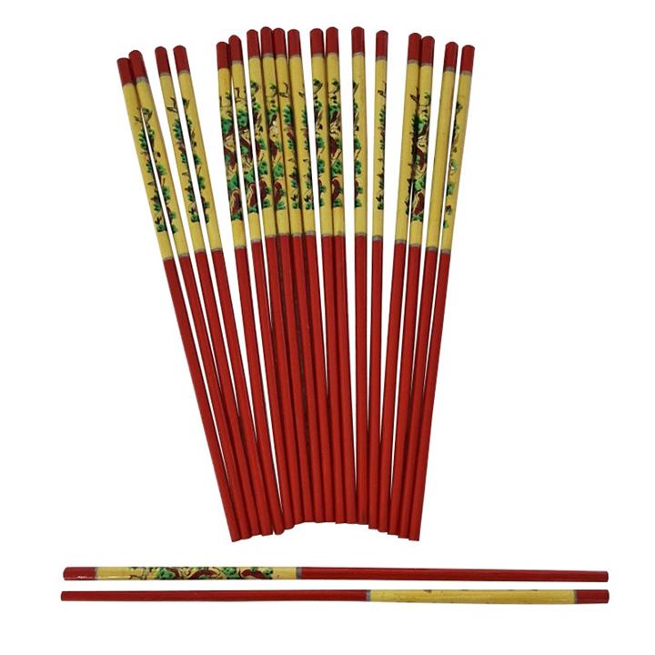 Artekko Chopsticks Ξύλινα Κεραμιδί/Μπεζ Σετ/2