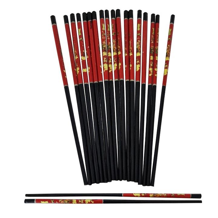 Artekko Chopsticks Ξύλινα Μαύρο/Κεραμιδί Σετ/2