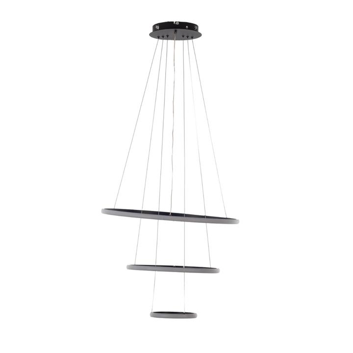 Artekko Aluminum Φωτιστικό Οροφής LED Μαύρο (70x70x50)cm 20w 3000K
