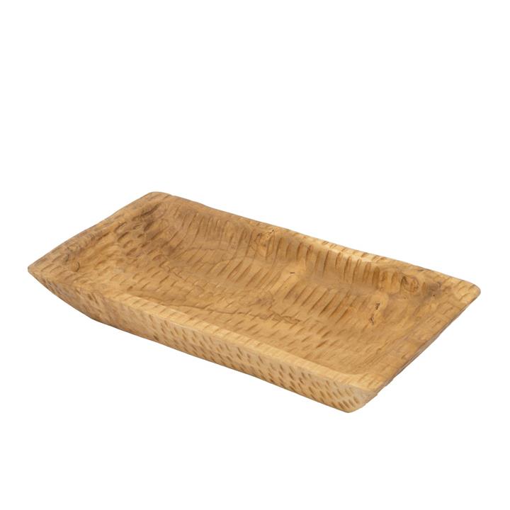 Artekko Woody Διακοσμητικός Δίσκος από Ξύλο Teak (44x24x15)cm