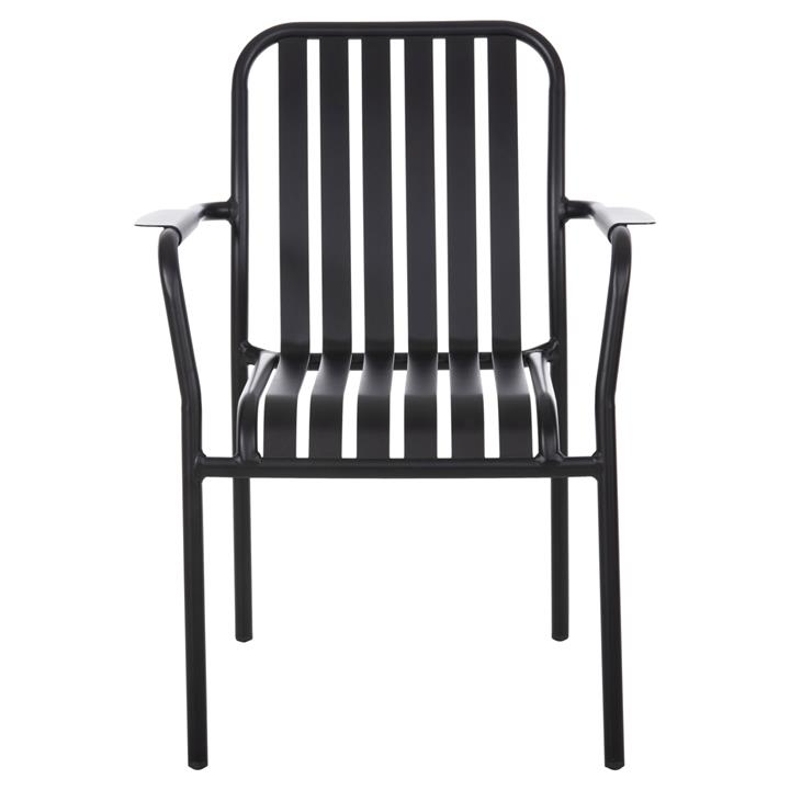 ALUMINUM ARMCHAIR RACHEL HM6088.01 BLACK 63x58x85Hcm.