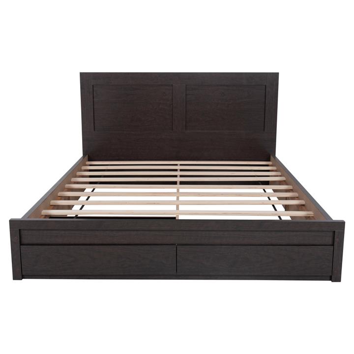 BED CAPRI HM599.11 WITH 2 DRAWERS-MELAMINE IN WENGE COLOR- FOR MATTRESS 140x200cm.